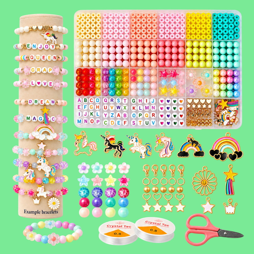 ASTRAVELLON Pastel Theme DIY Jewellery Making Kit for Hobby Crafting with Pearl Style Beads