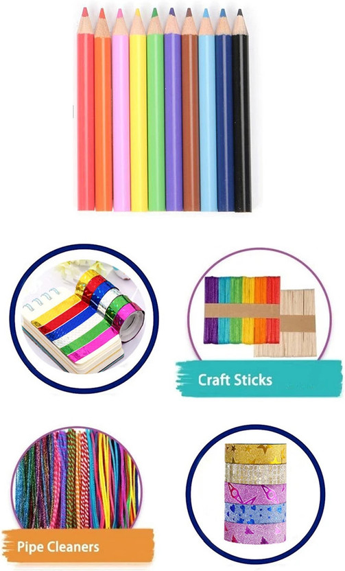 Crafts Haveli Art Supplies for Kids Craft Art Kit for Boys Girls School Project #001