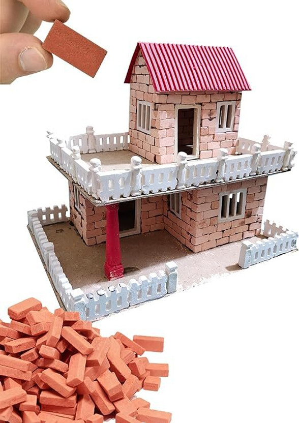 KHP ENTERPRISES Miniature Brick House Building Kit