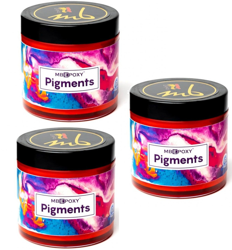 MBEPOXY Epoxy Resin Crystal Clear for Art & Crafts Pigments Epoxy-Orange - Pack of 3