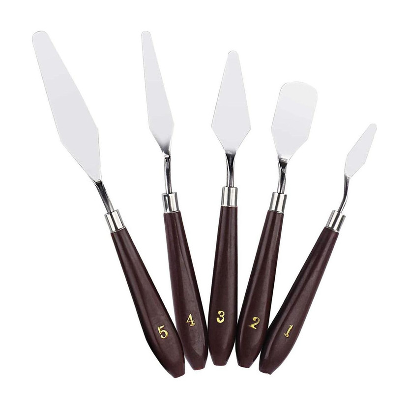 Akshar Akshar Art N Craft Stainless Steel Painting Knives for Artists - Set of 5 - Flipkart Deal