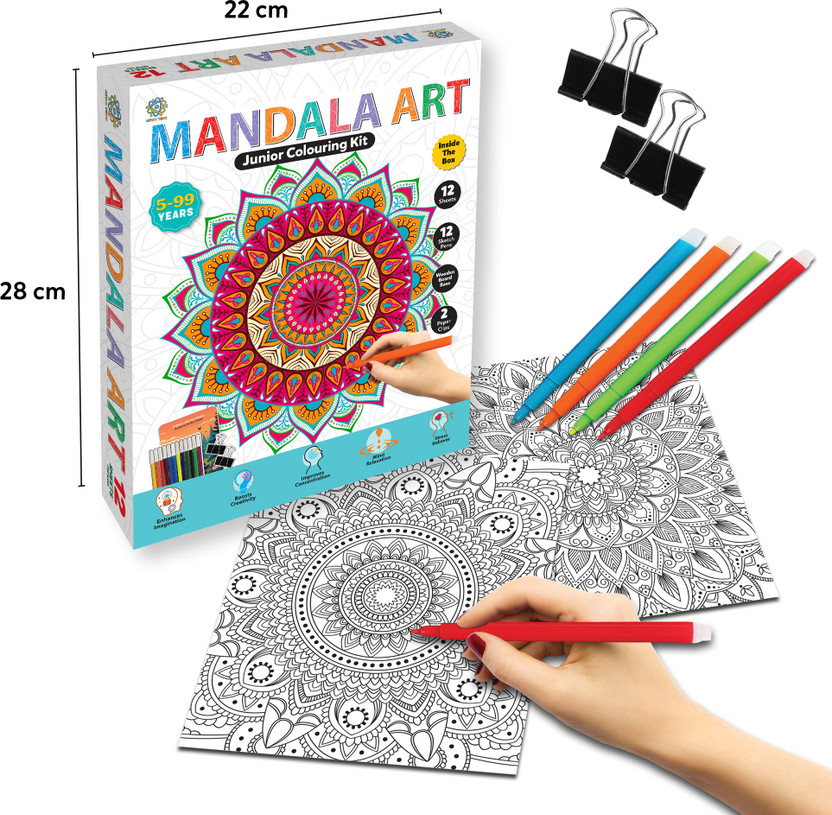ATOM ATOM TOYS Junior Mandala Art Colouring Kit for Adults - Art Craft Kit for Girls - Flipkart Deal