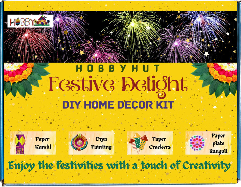 hobbyhut Festive Delight Diwali DIY Kit – Creative Décor Gift for Kids Age 4+