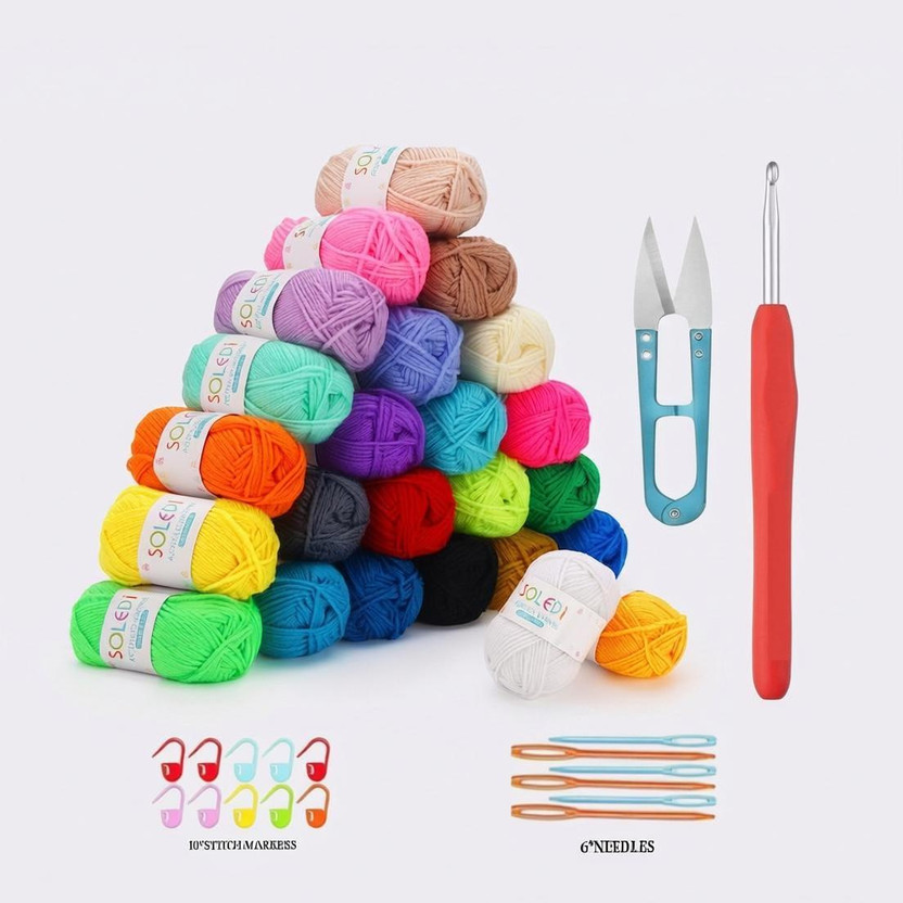 Shop141 Crochet Kits for Beginners with Yarn Crochet Hooks Supplies