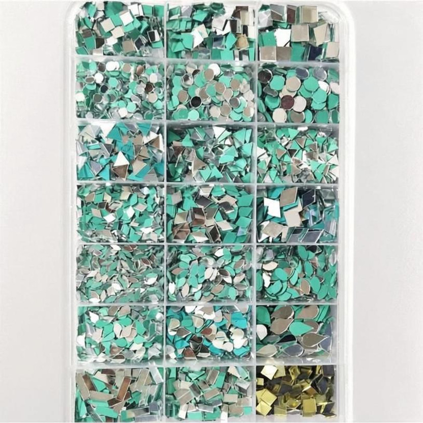 Nihaal All Shape Mirror kit for Art Craft Works ( 2100 pcs 100 pcs Each Shape)