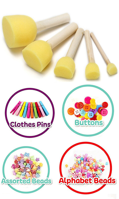 Sharum Crafts Art Supplies for Kids Craft Art Kit for Boys Girls School Project #SE024