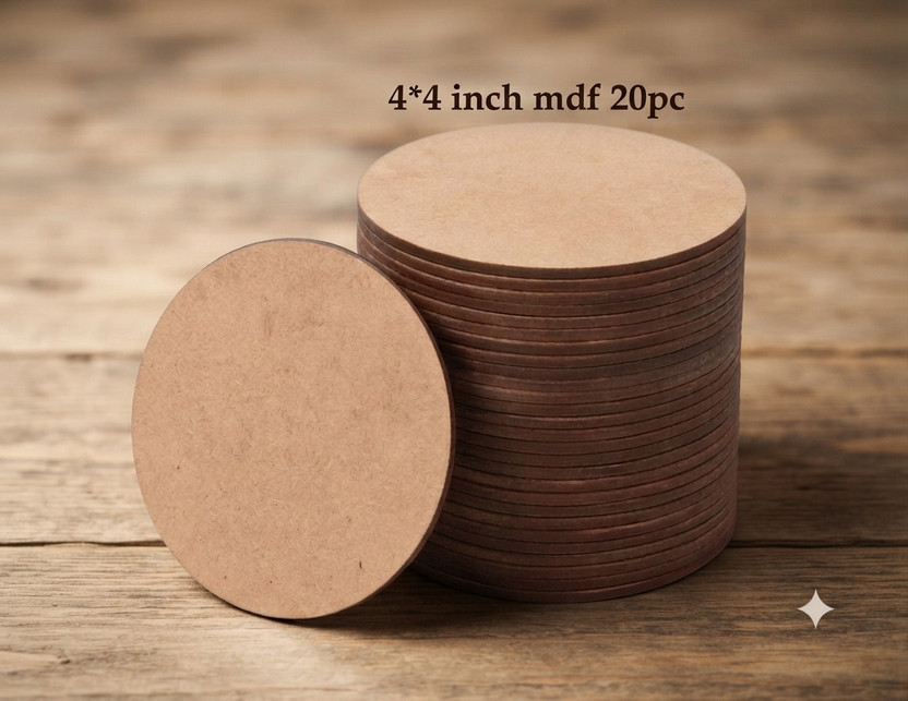 FITLOGAN Artisan Circle MDF Wooden Base Pack for DIY Projects