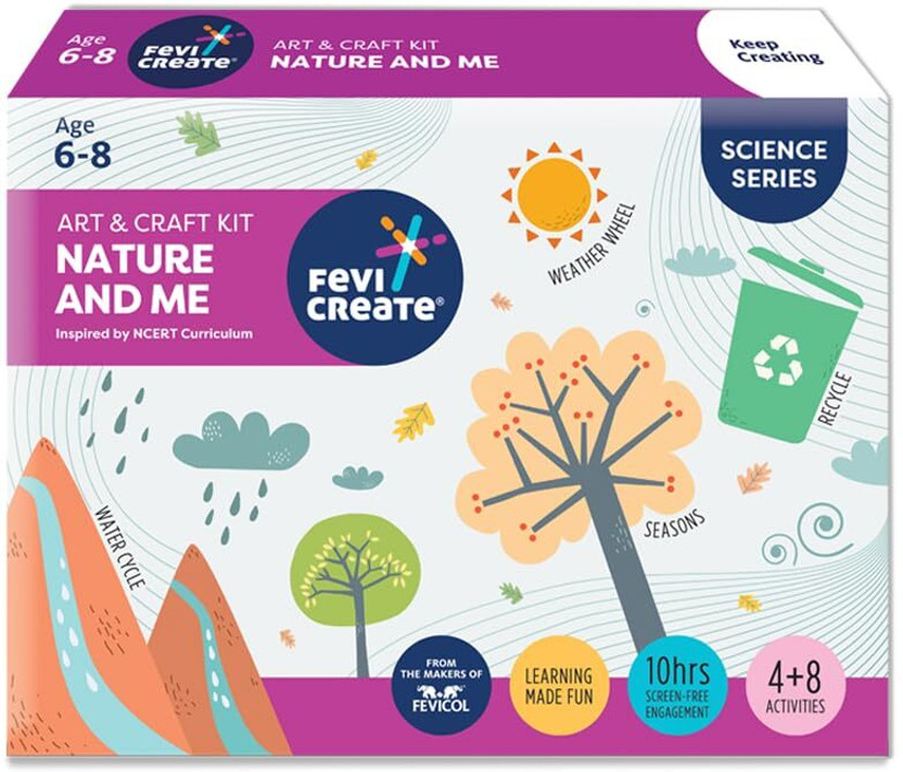 Fevicreate Science DIY Art and Craft Kit - Nature & Me, for Kids (Aged 6-8)