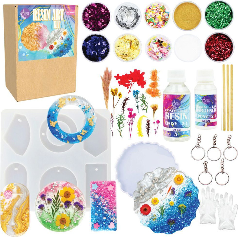 ASIAN HOBBY CRAFTS Resin Art Kit for Beginners-Handmade Gifts, Creative Home Décor & Craft Supplies