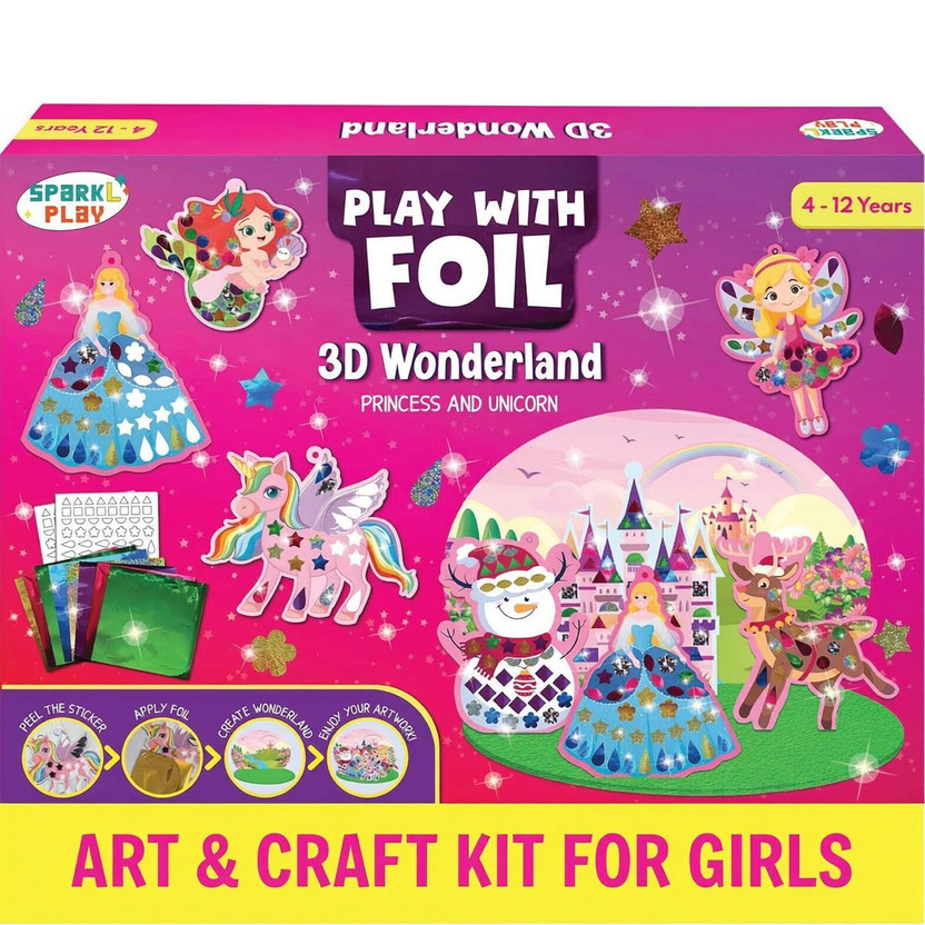 SparkLPlay SparkLPlay Art & Craft kit. Toys for Kids Ages 4 to 12. Foil Coloring Activity. Gift Box. - Flipkart Deal