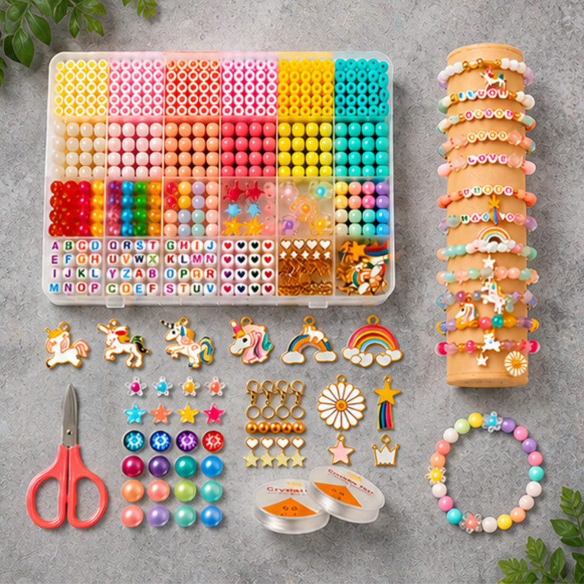 RANNADE Bracelet Craft Kit for Beginners with Colorful Beads