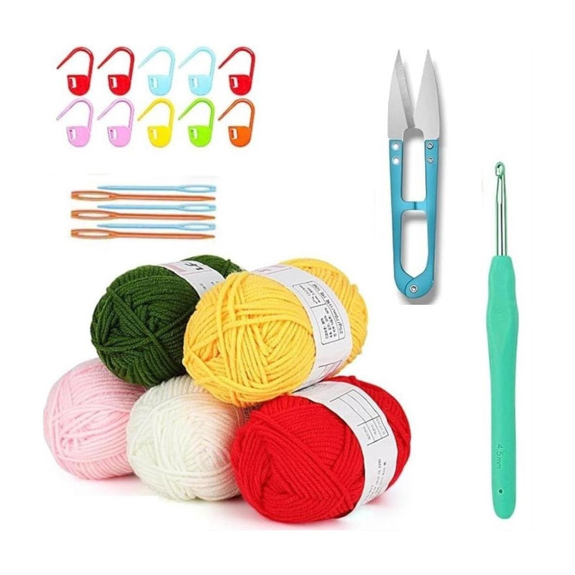 Shop141 Crochet Kits for Beginners, Learn to Crochet Set Supplies DIY Tools