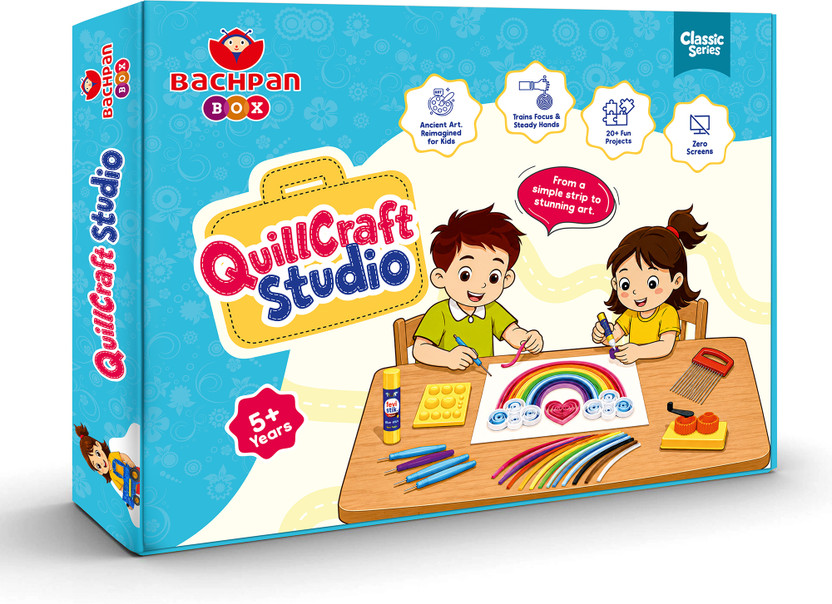 Bachpan QuillCraft DIY Art Kit for Kids – Fun Crafting Activity Set for Boys & Girls