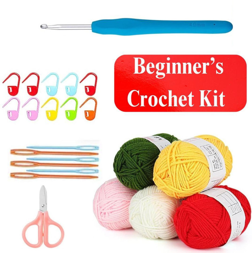 Qroof Crochet Kit set for beginners with yarn hook and accessories