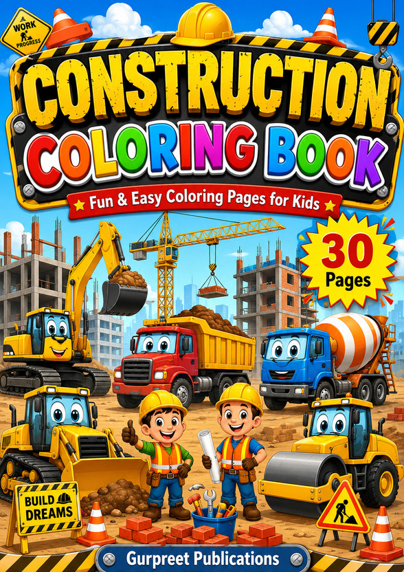 Gurpreet Gurpreet Nutrition Construction Coloring Book (exciting 30 fun pages for kids ages 4-9) - Flipkart Deal