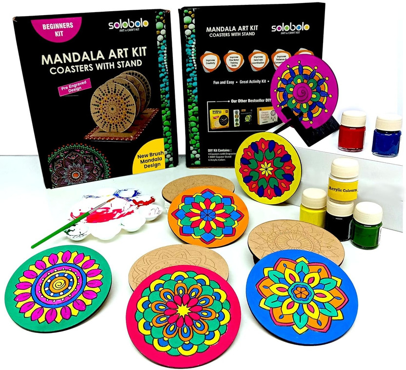 Solobolo Mandala Art Kit for Kids & Adults | DIY Painting & Craft Kit | Best Gift