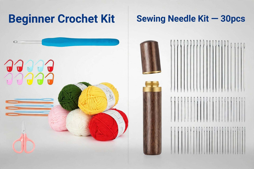 Zailie Complete Crochet Craft Kit with Sewing Needles