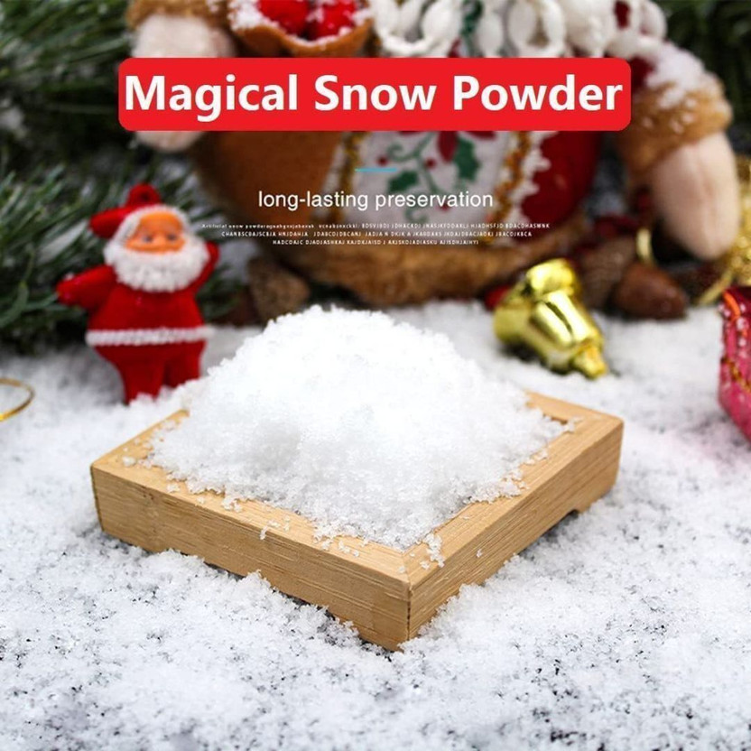 sneki Magical Instant Fake Snow Powder Kit for Kids Party, Xmas Decor (50 gm)