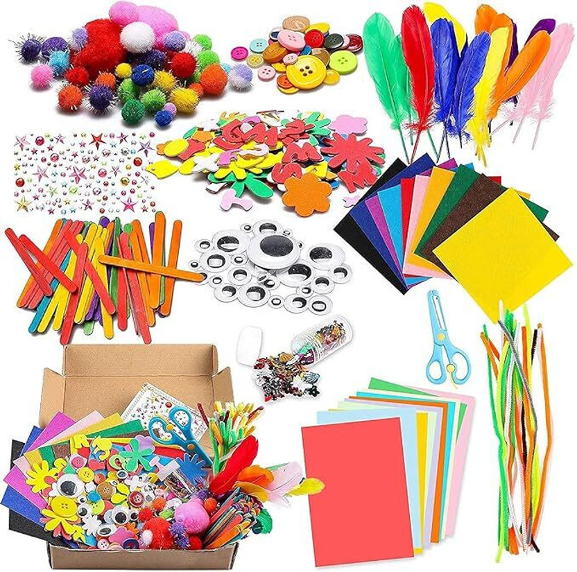 Brijsun Arts & Crafts Supplies Kit For Kids & All Age Group/DIY Material Kit
