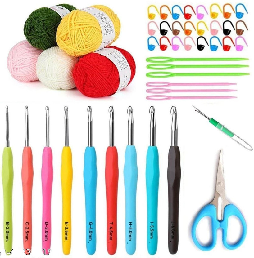 Shop141 Crochet Kit for Beginners with Yarn Crochet Hooks Supplies