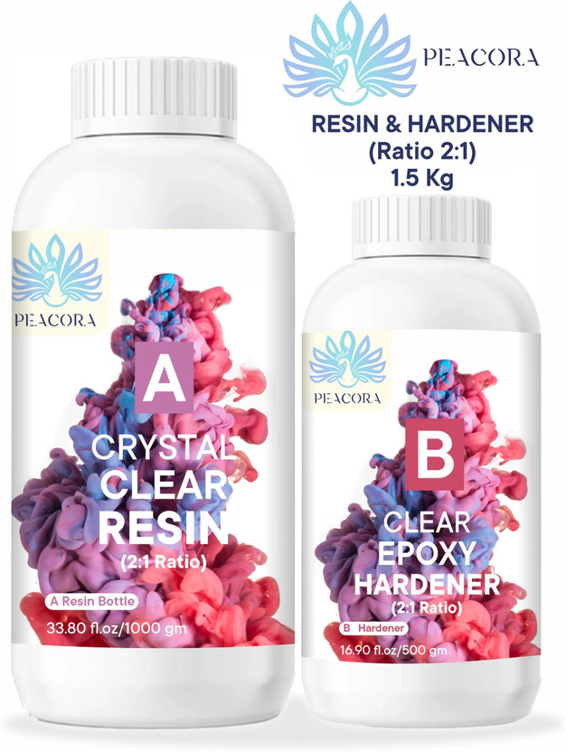 PEACORA Epoxy Art Resin Hardner Resin Art Medium(1500 ml)