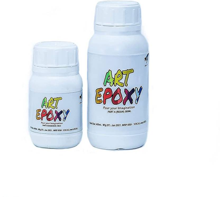 RANG DE Crystal Clear Epoxy Resin And Hardener 400ml Resin Kit Gloss