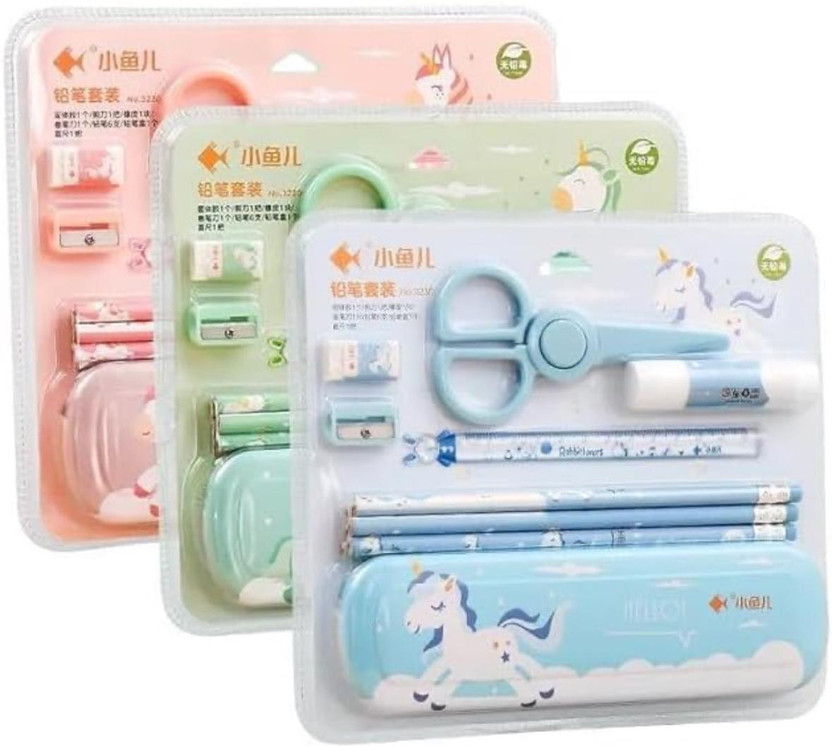 hugsandgifts unicorn 12 pc stationery set