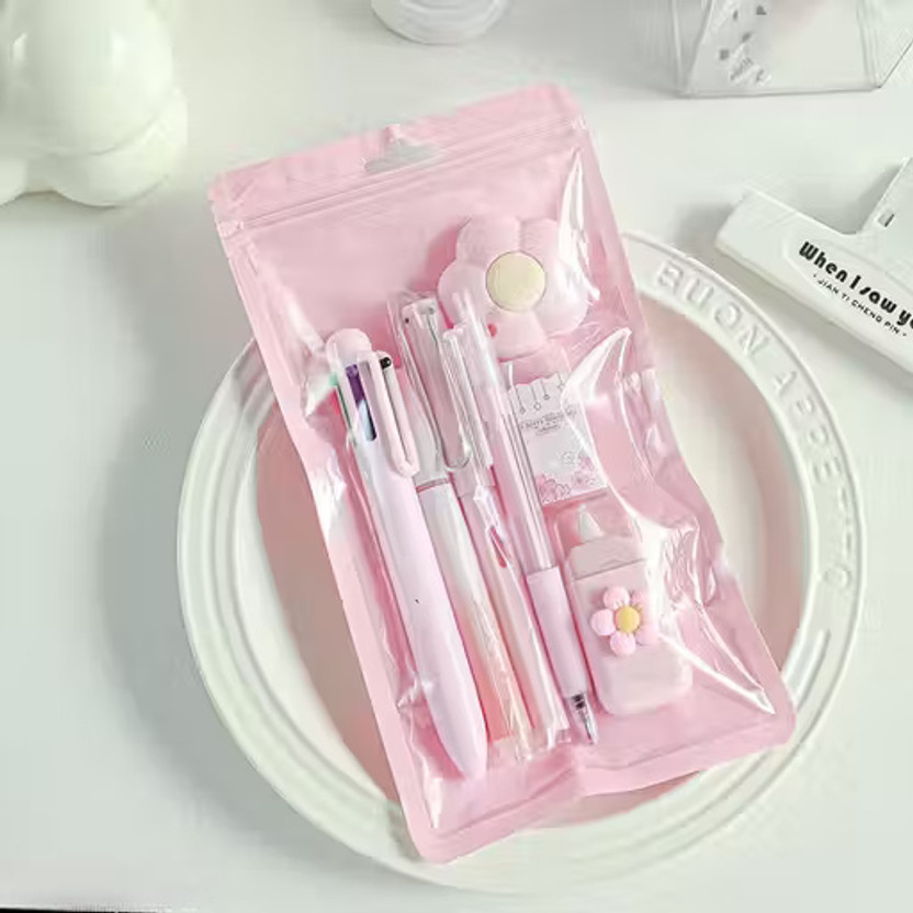 Red Sea Cute Pink Daisy Stationery Kit for Kids Girls | Pastel School Supplies Set
