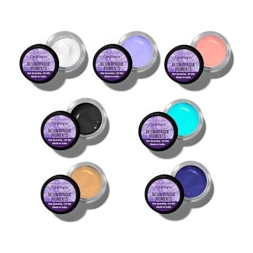 Craftinger 10 Gm Epoxy Resin Opaque Pigment Set of 7 Colours