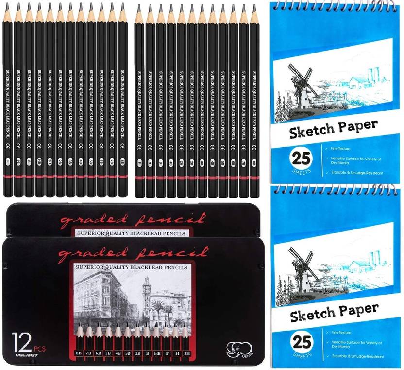 Corslet 24 Pcs Drawing & Sketch Pencil for Artists