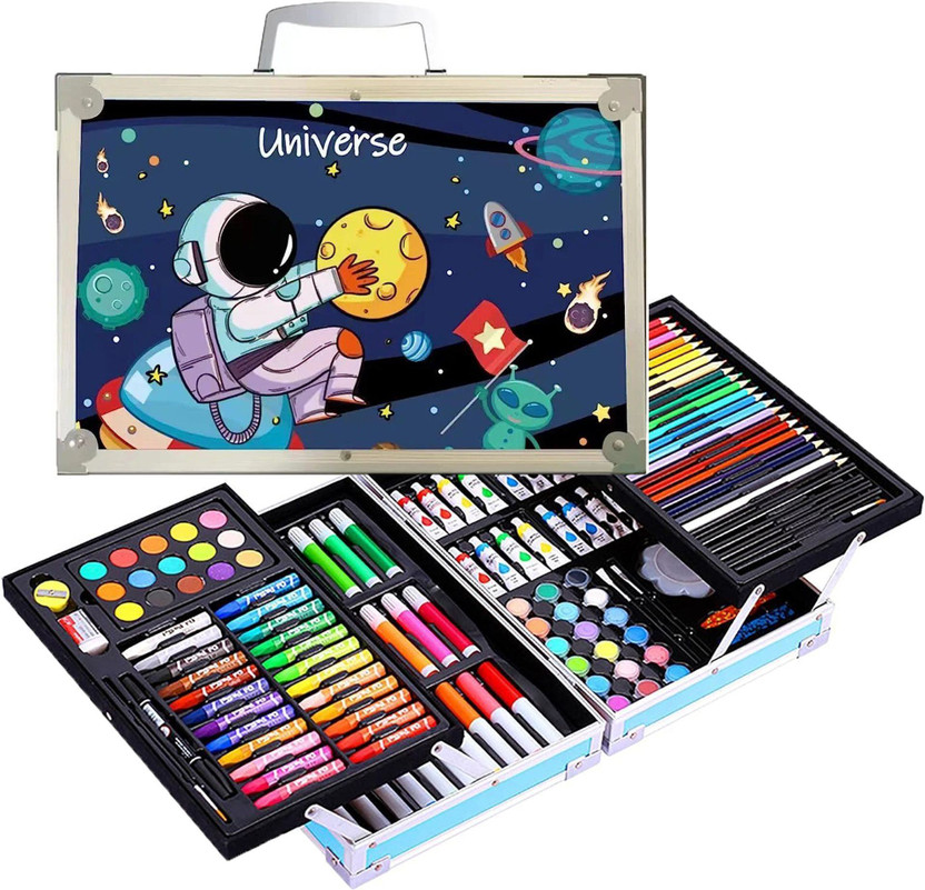 KARP 145 Pcs Astronaut Art Drawing and Painting Set | Ideal Gift For Children- Blue