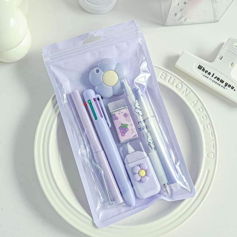 Red Sea Cute Daisy Stationery Kit for Kids Girls | School Supplies Combo Set Pack
