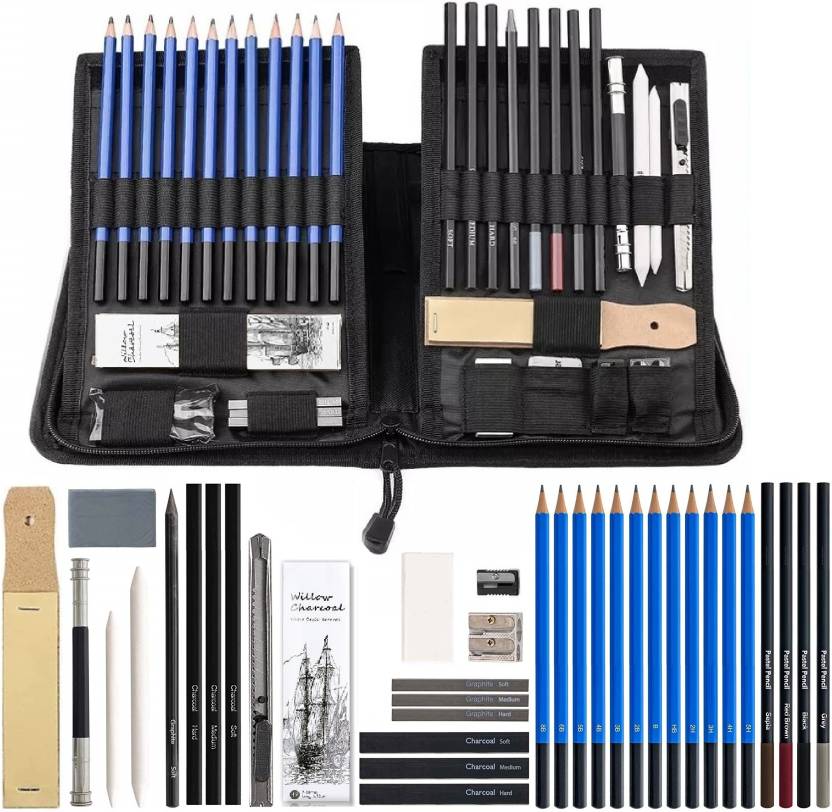 Flipkart.com | Wynhard 40 Pieces Sketch Pencils Set for Artists ...