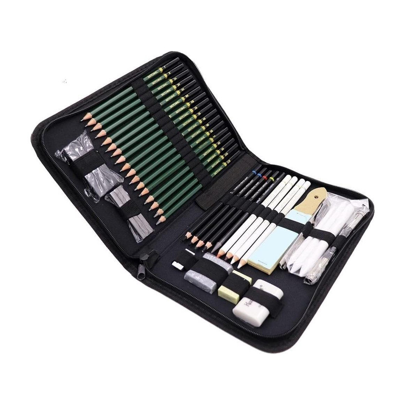 Adoere 42 Pcs Sketching and Drawing Professional Art Tool Kit with Zippered Carry Case.