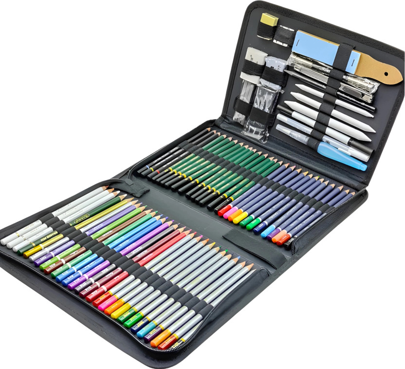 PEACORA 75 Pieces Professional Drawing and Sketching Pencil Set Kit for Artist