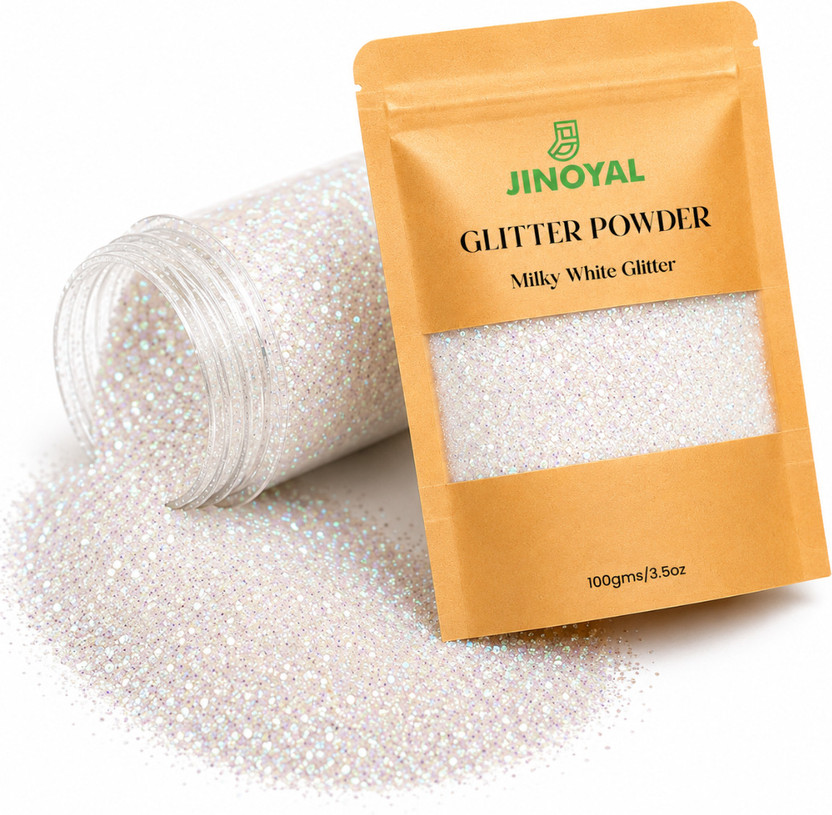 Jinoyal Premium Glitter Powder for Resin Art, Slime, Nail Art, Crafts & Decoration