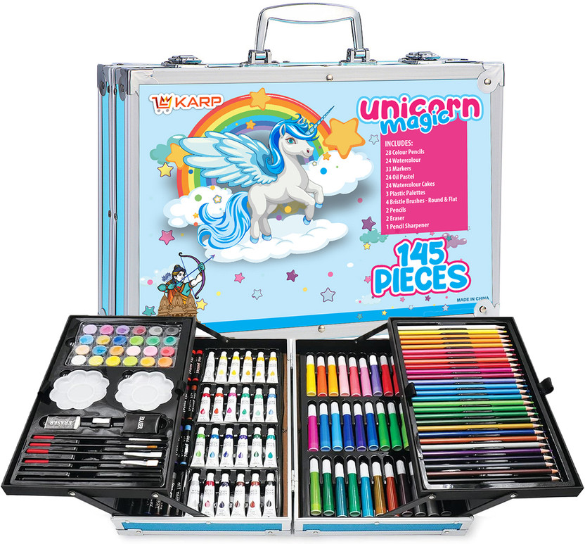 KARP 145 Pcs Kids Art Drawing and Painting Set | Ideal Gift For Children- Blue
