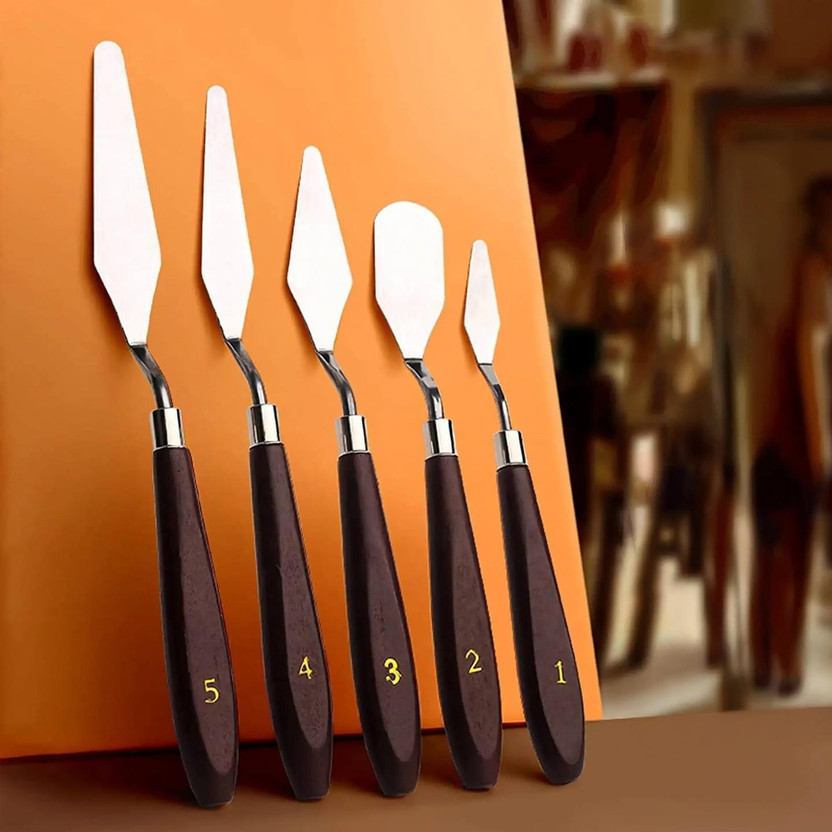 DiMoris Artist 5 Pieces Painting Knives Set – Stainless Steel Spatula Palette Knife Set