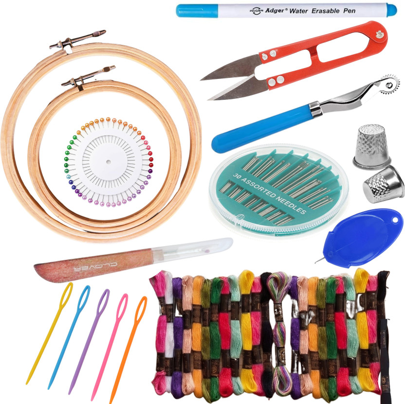 Artonezt Complete Hand Embroidery Material Kit & Cross Stitch Starter Kit for Beginners