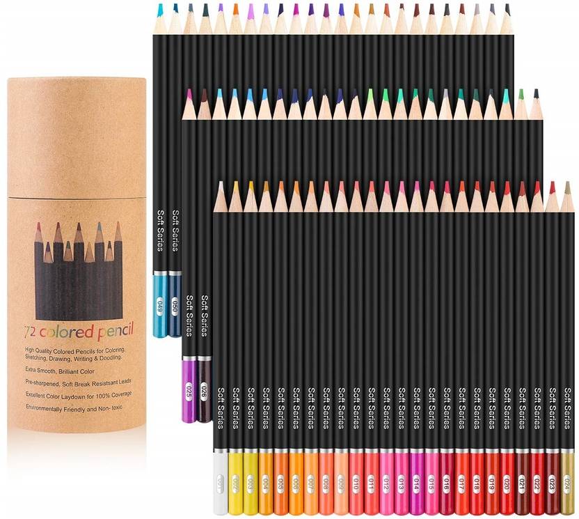 Corslet 72 Pcs Colour Sketch Pencils Set for Artist