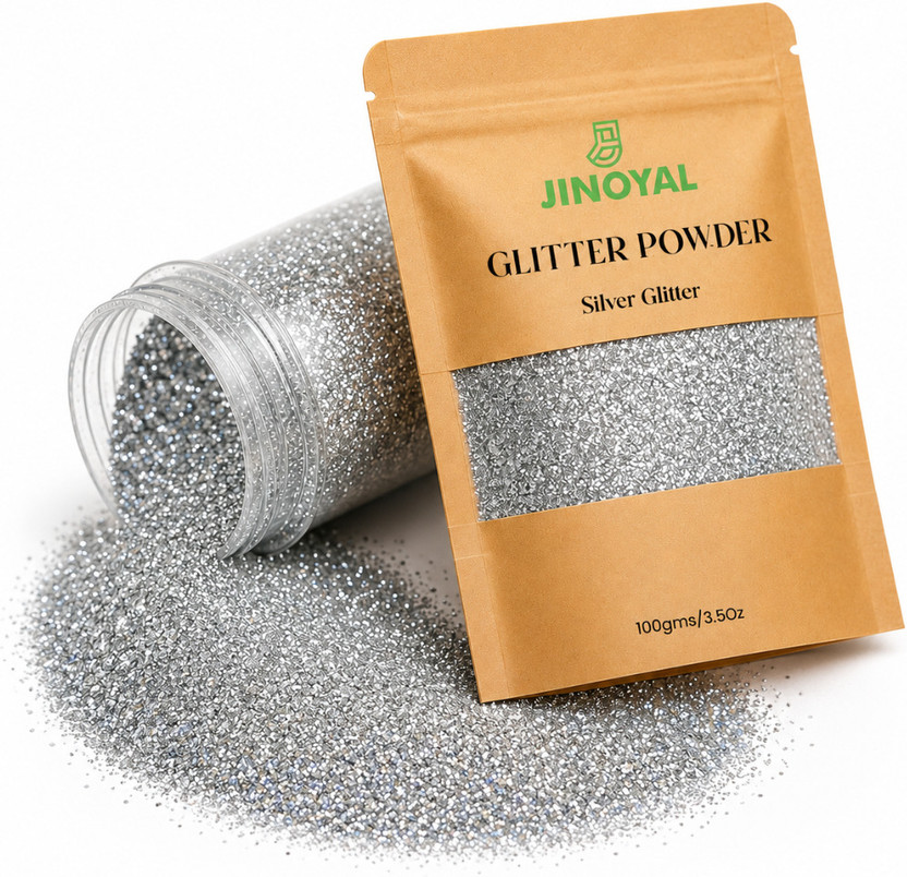 Jinoyal Premium Glitter Powder for Resin Art, Slime, Nail Art, Crafts & Decoration