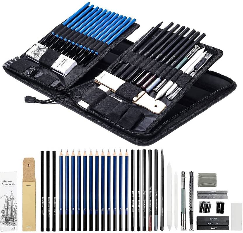 Corslet 40 Pieces Sketch Pencils Set for Artists Sketching Pencils Drawing