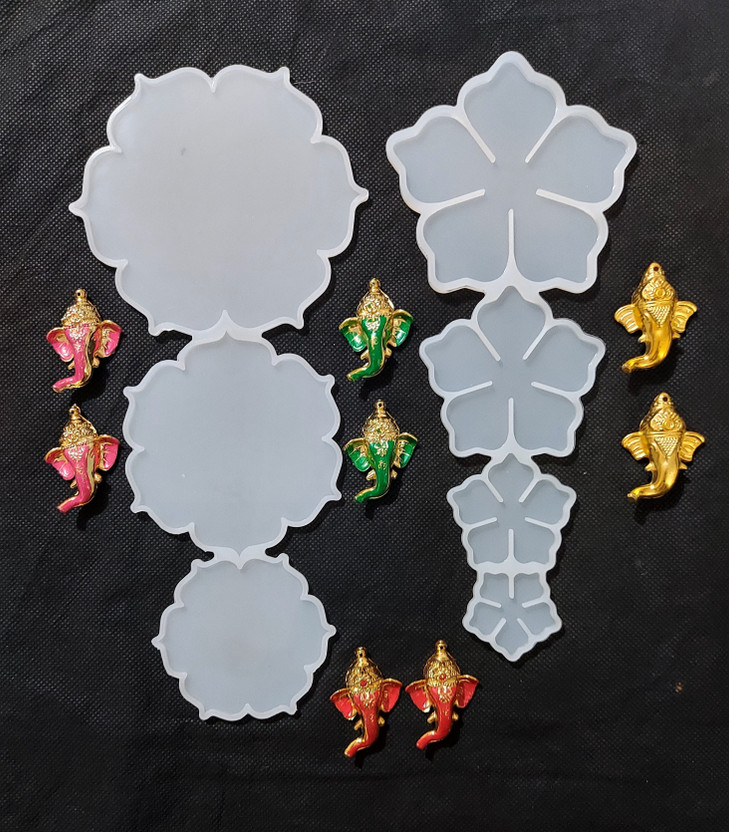 RakaEnterprises New-3D Flower mold Ganesha