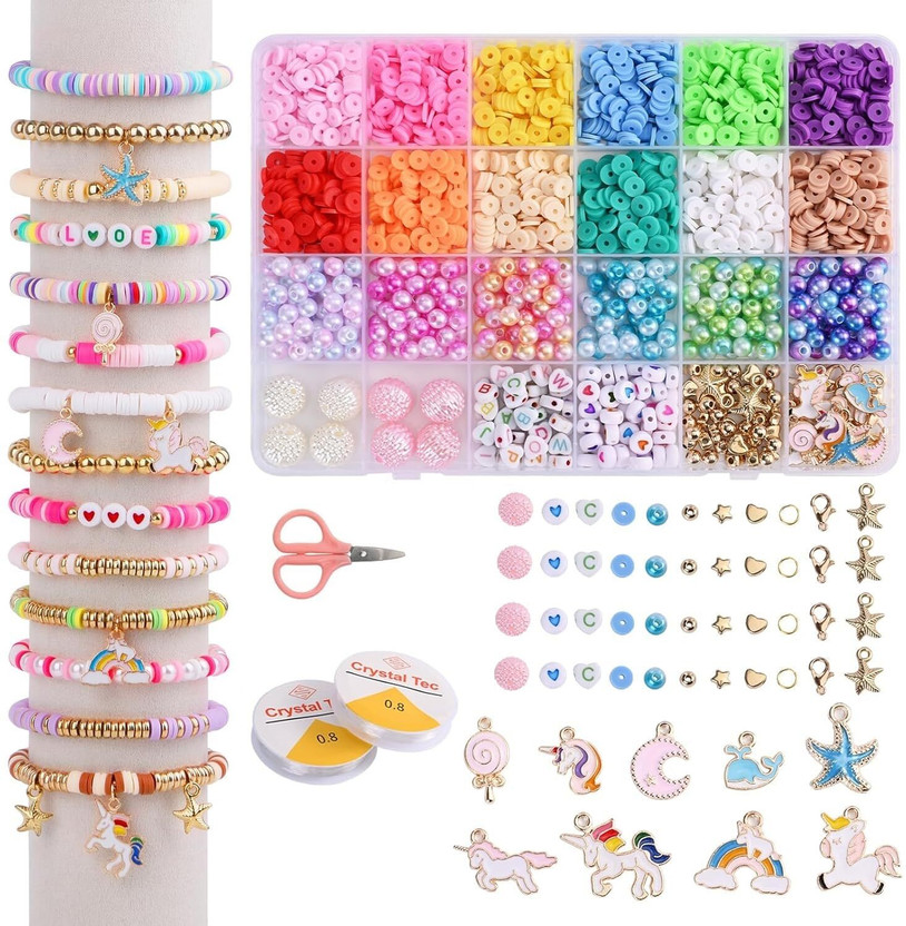 JVDEXIM Unicorn Bracelet Making Kit for Girls, Diy Jewelry Making Kit