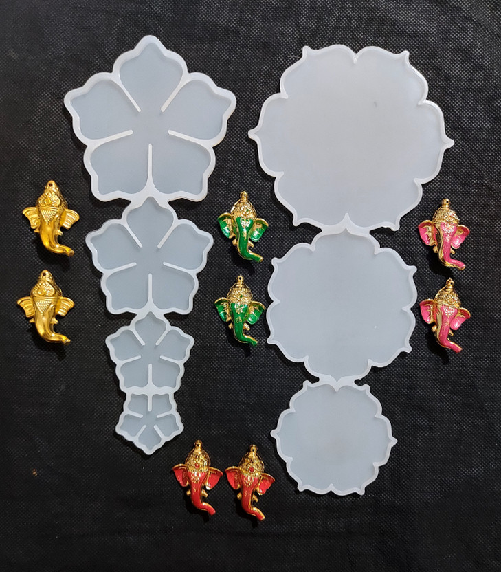 RakaEnterprises 3D Flower mold Ganesha