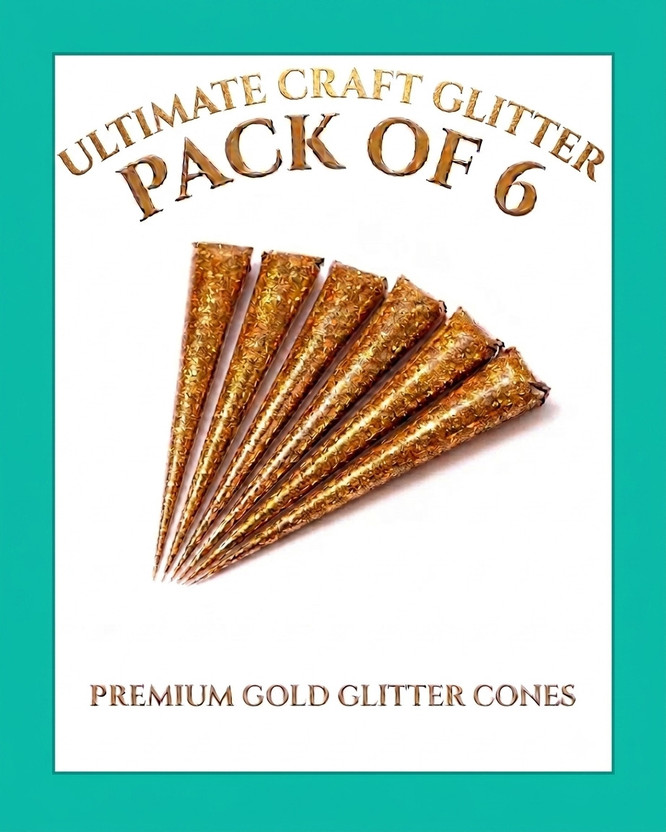Glitzn Golden Glitter Glue for Art Craft Saree and Fabric Decoration