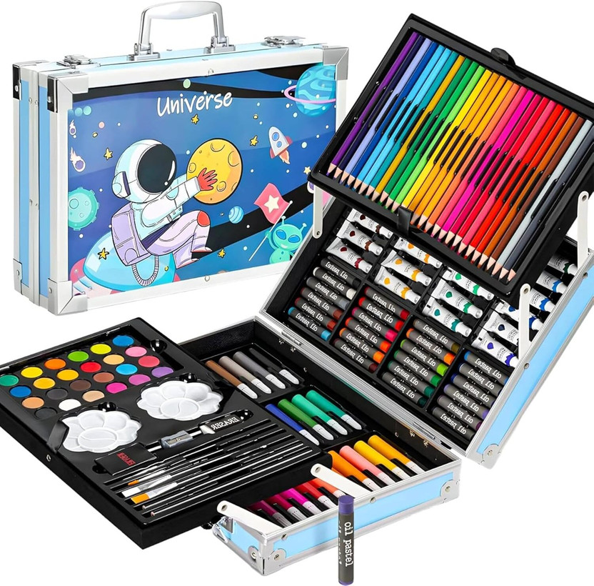 Nestory 145 Pc Space Theme Color Kit For kids and Professional Art Set Drawing Kit