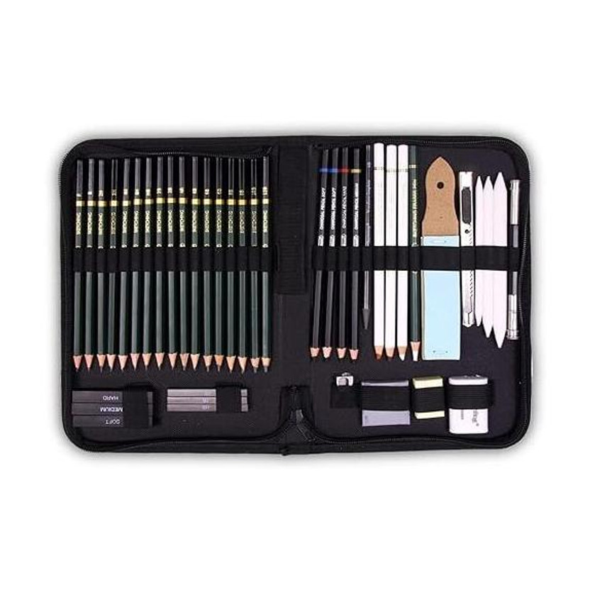 LEUTINO 42 Pieces Pencil Kit Professional Graphite Sketching Kit Drawing Pencils Kit