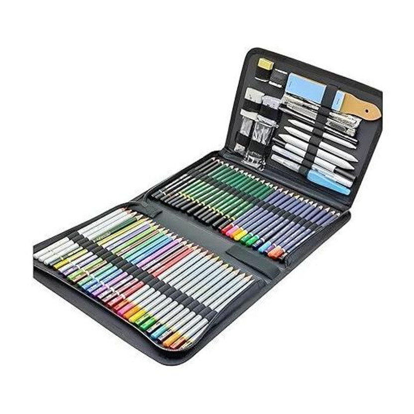 LEUTINO LEUTINO 75 Pieces Pencil Kit Professional Graphite Sketching Kit Drawing Pencils Kit - Flipkart Deal