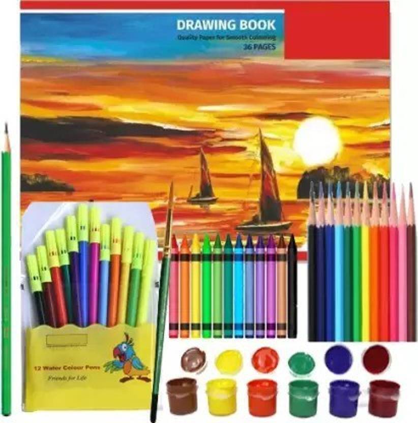 Bhuriya Pencil colours,Sketch Pens Stationery for Kids,Drawing Kit